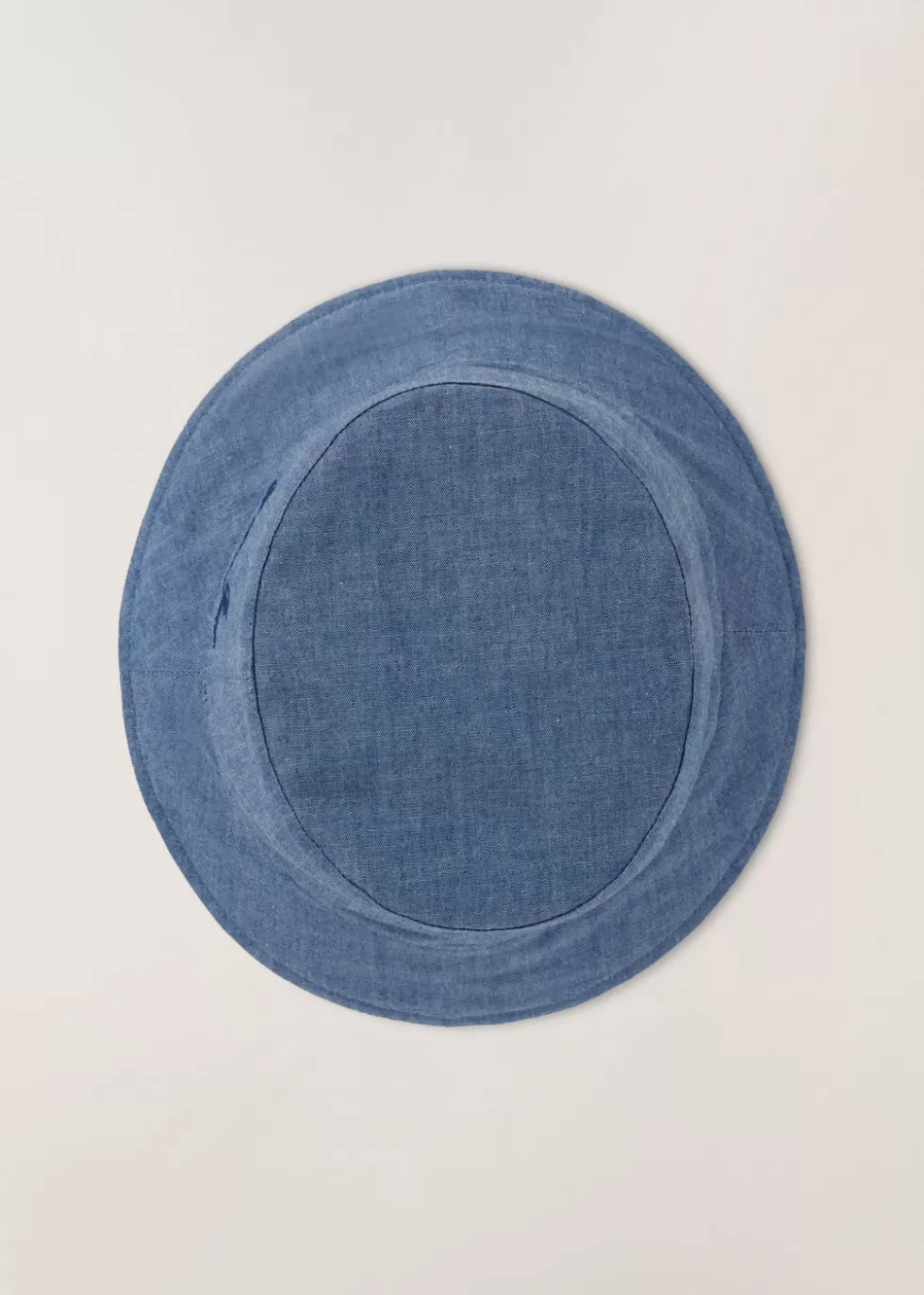 Hats*Loro Piana Bucket Hat Chambray Azure/Blue Soft Stripes