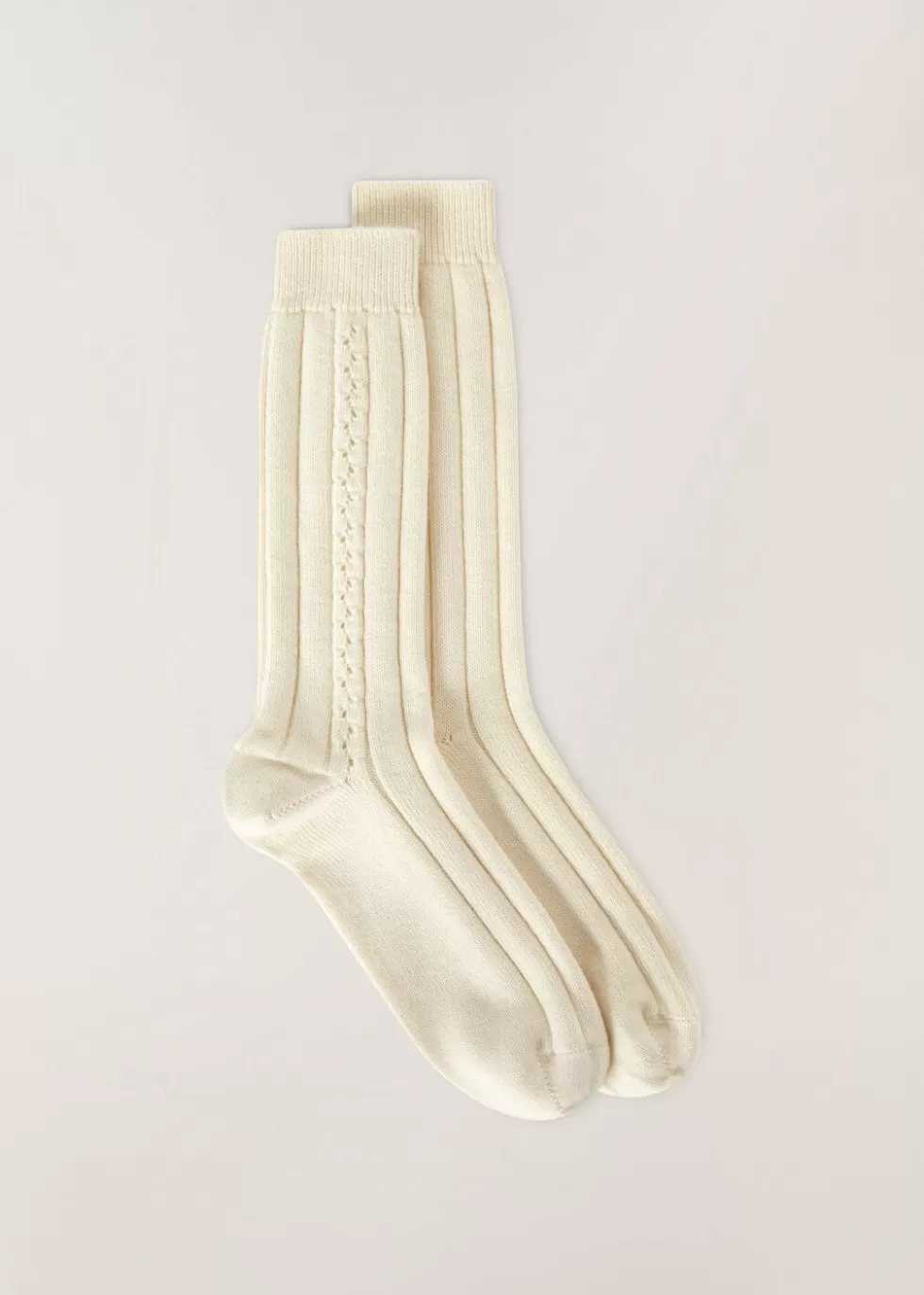 Socks & Tights*Loro Piana Cocooning Bobby Socks White Snow