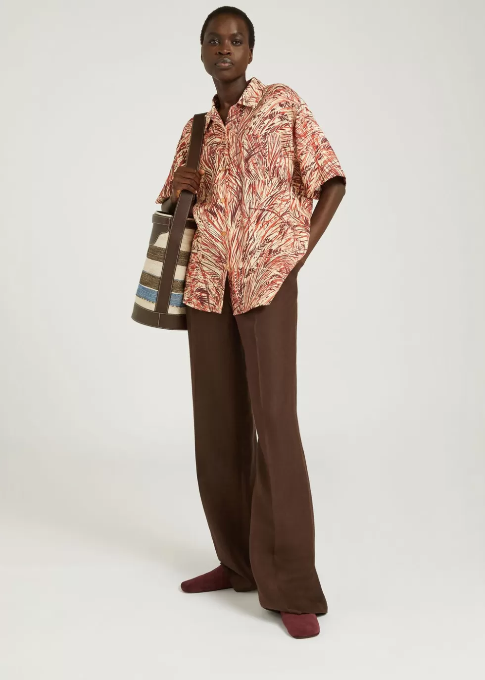 Trousers & Shorts*Loro Piana Fabian Pants Charcoal Brown