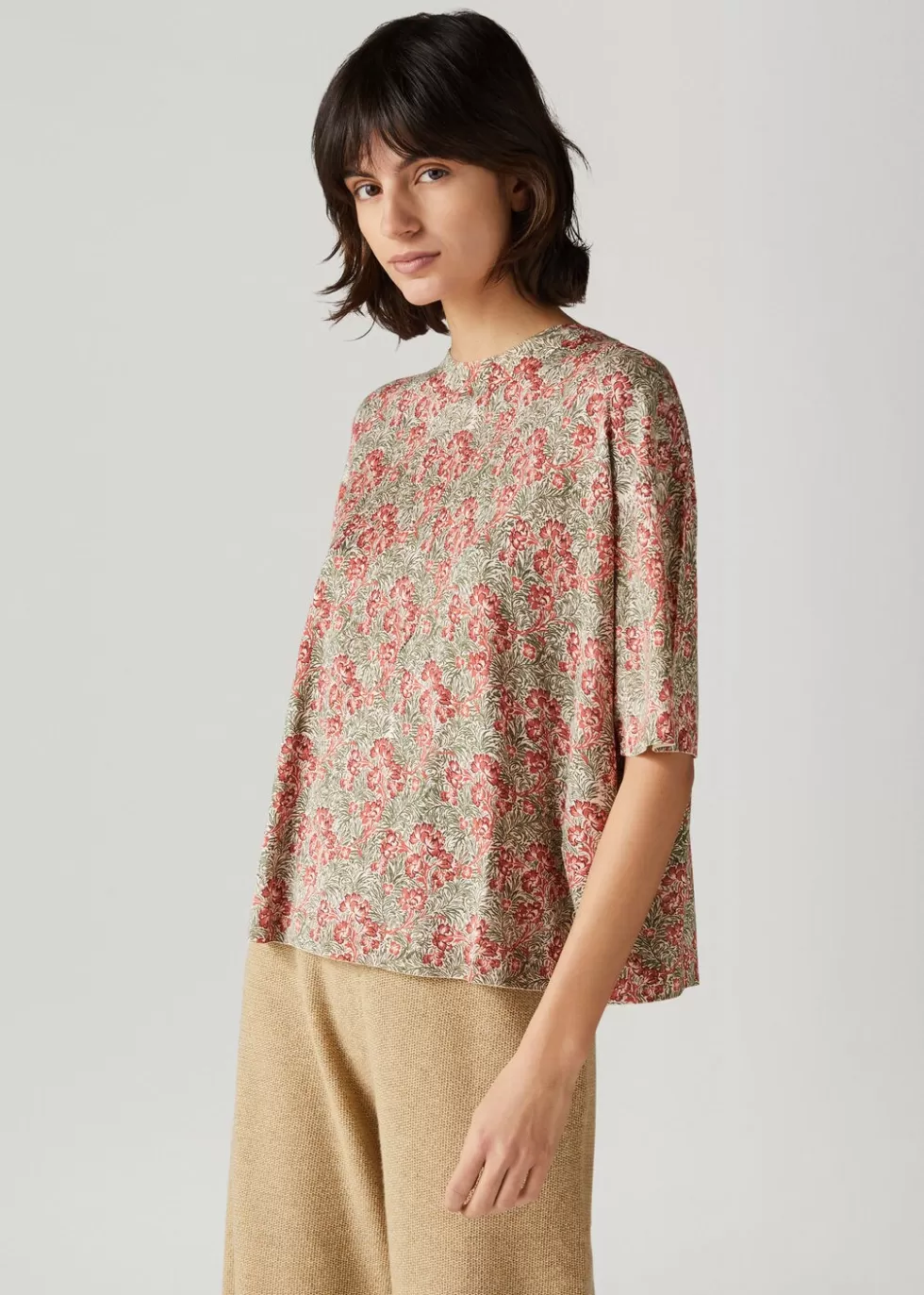 Top And T-Shirts*Loro Piana Lesa Crew Neck Light Grass Print