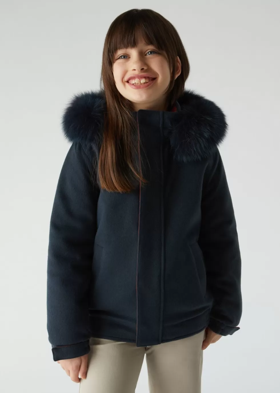 Clothing*Loro Piana Norman Kid Jacket Ocean Depths Melange