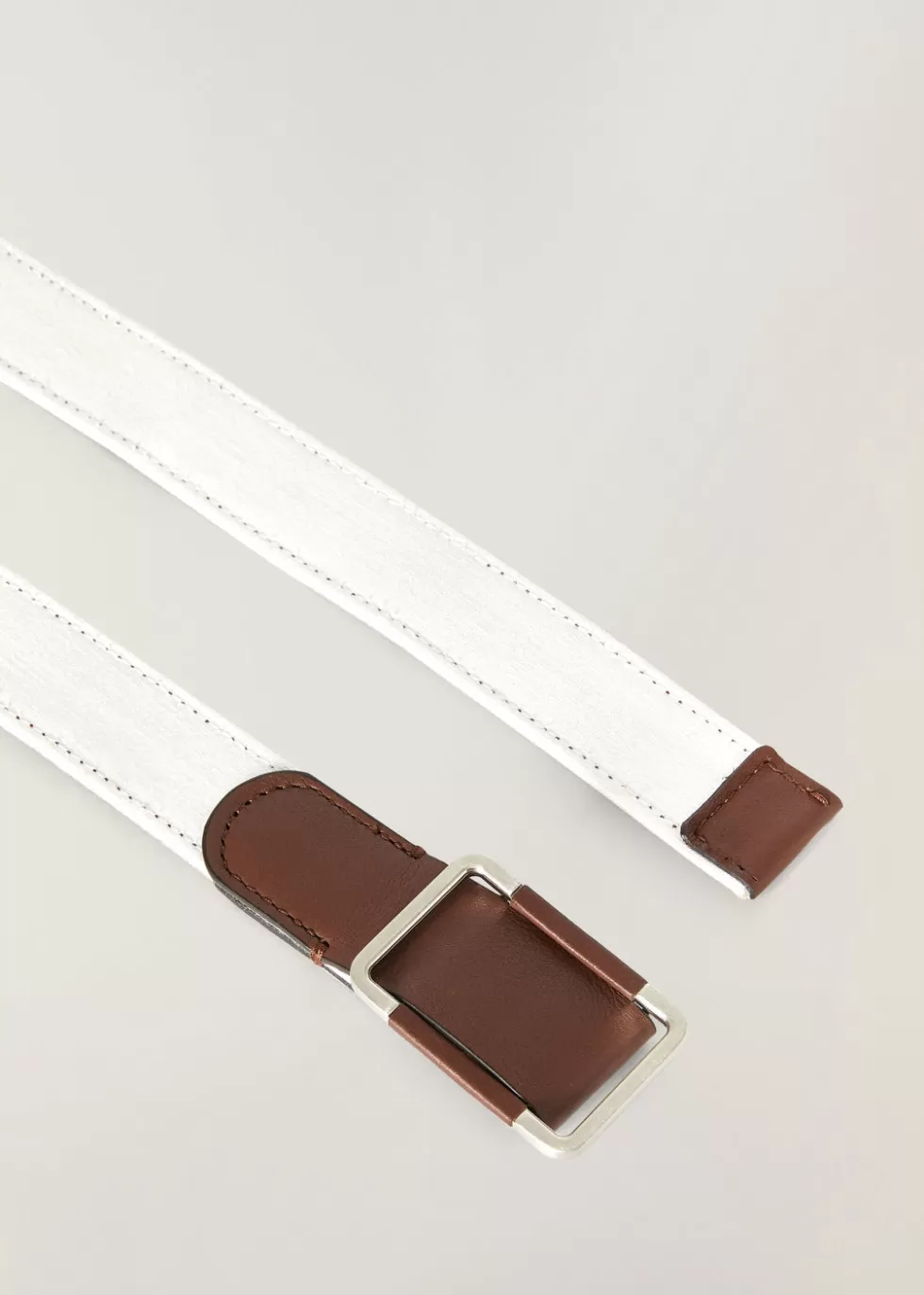 Belts*Loro Piana Saddle Belt Optical White