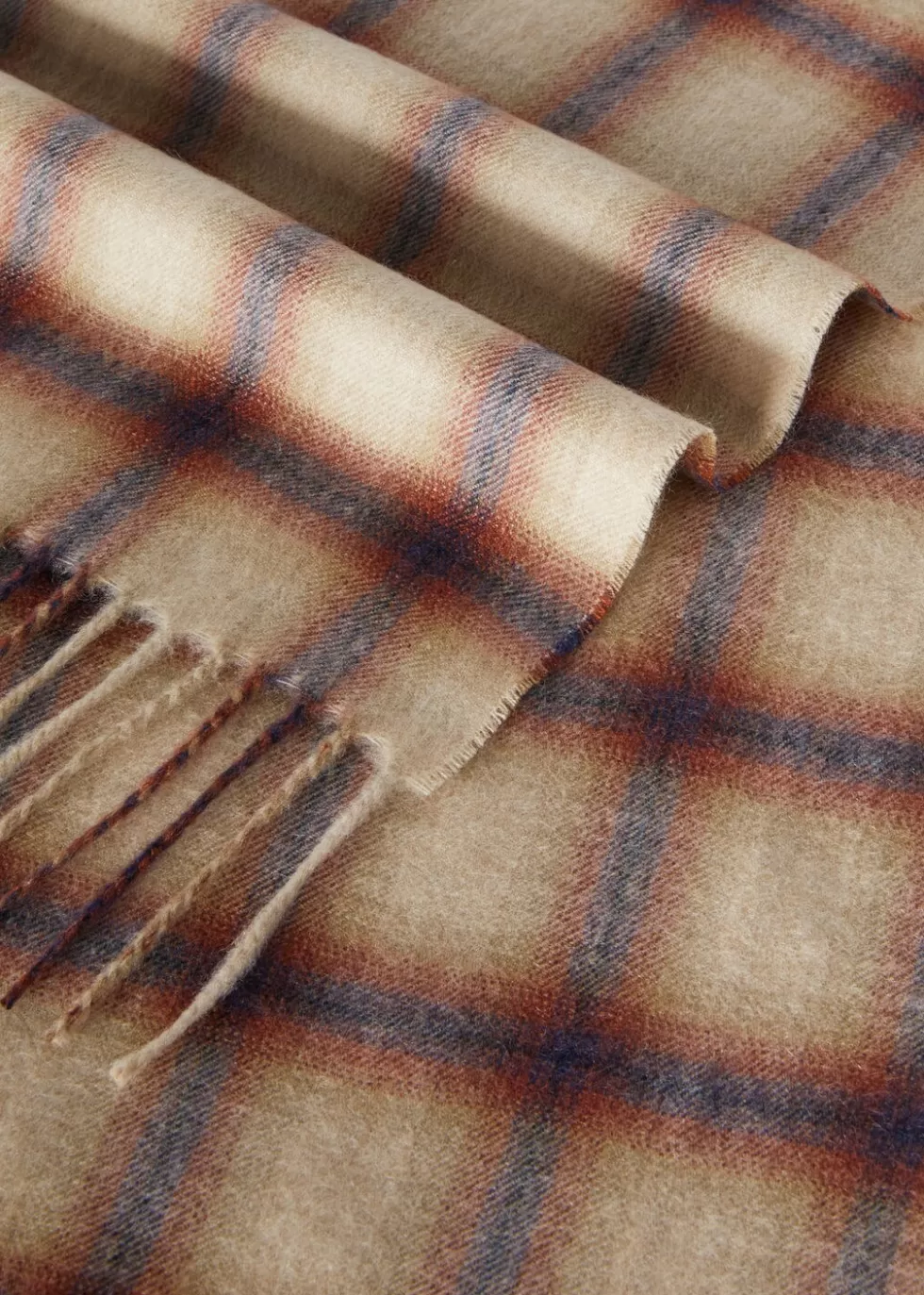 Scarves*Loro Piana Spring Madras Scarf Shea Butter+Springrain+Lilypistils