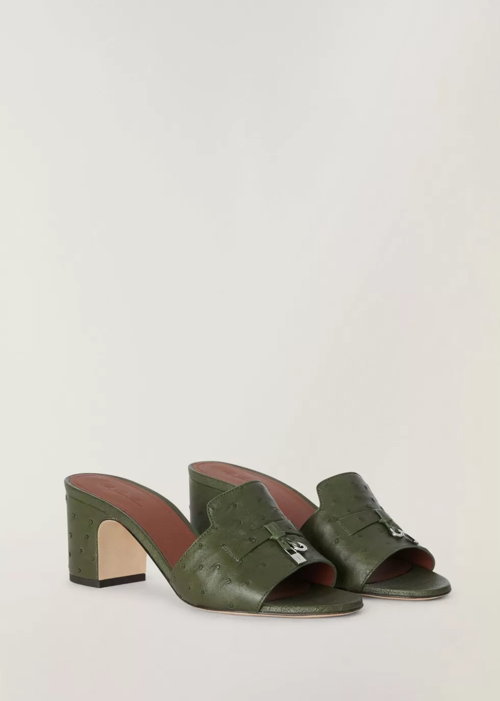 Sandals And Espadrillas*Loro Piana Summer Charms Sandals Dark Lichen Green