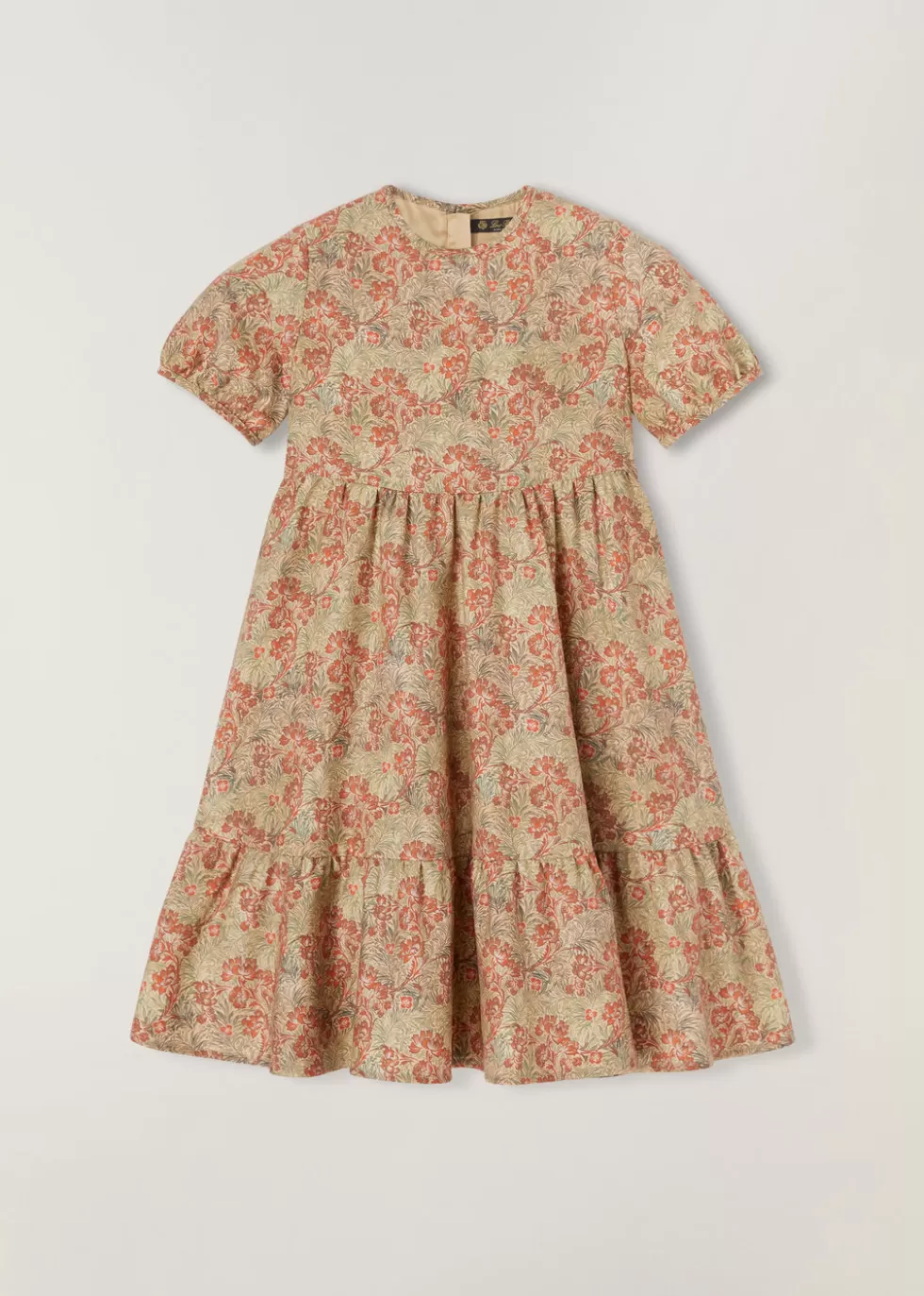 Clothing*Loro Piana Susanne Dress Pumpkin Seeds+Red Orchid